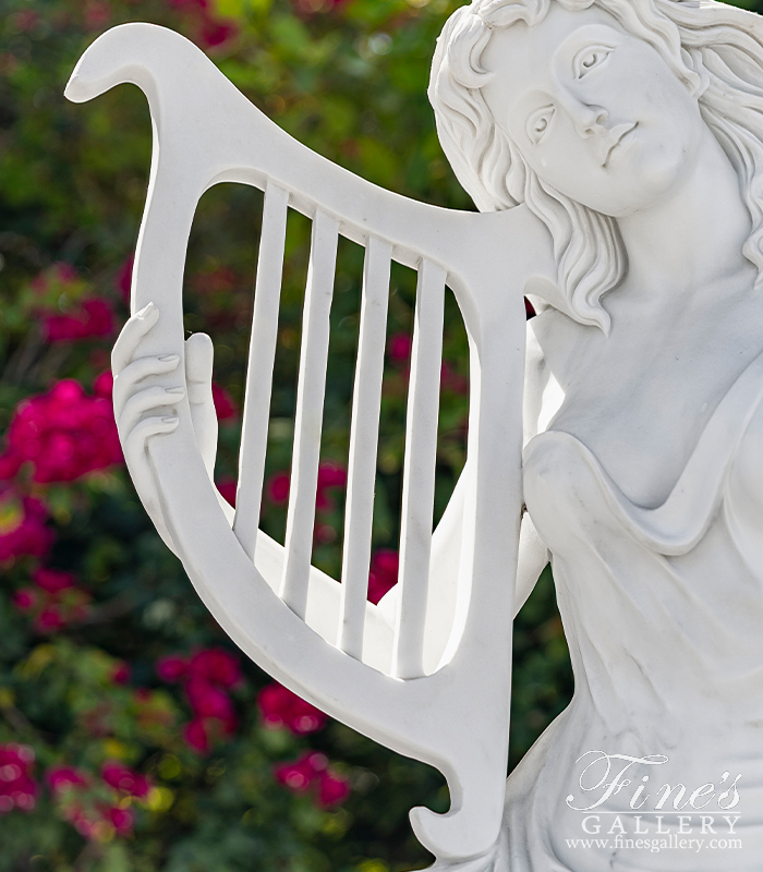 Marble Fountains  - Enchanting Beauty Marble Wall Fountain - MF-1463